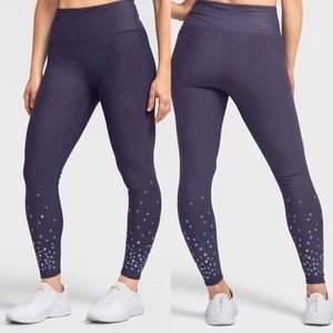 NWT soul by soulcycle scatter grommet leggings in purple/gray - medium
